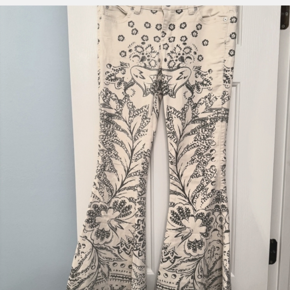 Free People Denim Super Flare Jeans - Picture 2 of 6